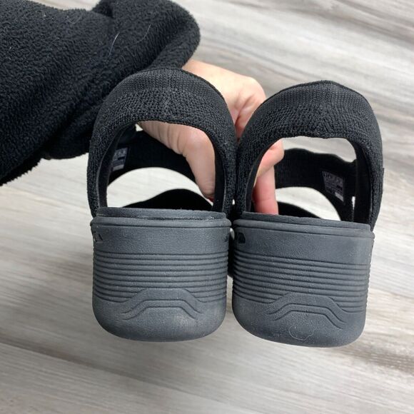 Skechers Pier Lite Hands Free Slip Ins Black Sling Back Straps Womens Size 7 - Picture 4 of 9